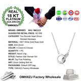European Zircon Heart Pendant Necklace