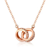 European Zircon Heart Pendant Necklace