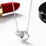 European Zircon Heart Pendant Necklace