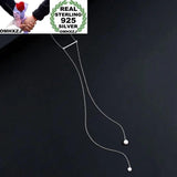 European Woman Pearl Tassel Pendant Necklace