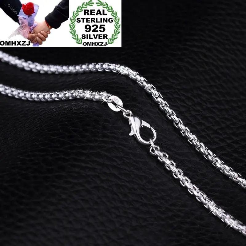 925 Sterling Silver 18KT Chain Necklace NC191
