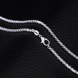 925 Sterling Silver 18KT Chain Necklace NC191