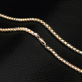 925 Sterling Silver 18KT Chain Necklace NC191