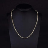 925 Sterling Silver 18KT Chain Necklace NC191