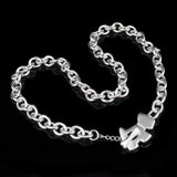 Sterling Silver Dog Chain Necklace for Women, Wedding Gift