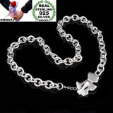 Sterling Silver Dog Chain Necklace for Women, Wedding Gift
