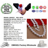 925 Sterling Silver Round Beads Chain Necklace