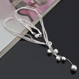 925 Sterling Silver Necklace for Women, Gift for Party Wedding