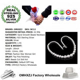 925 Sterling Silver Beads Chain Necklace for Women