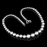 925 Sterling Silver Beads Chain Necklace for Women