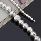 925 Sterling Silver Beads Chain Necklace for Women