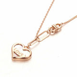 Rose Gold Heart LOVE Necklace for Women
