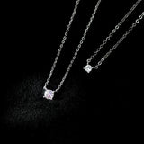 925 Silver Crystal Zircon Pendant Necklace Women