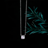 925 Silver Crystal Zircon Pendant Necklace Women