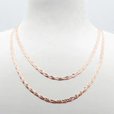 14k Rose Geometric Chains Necklace Light Ladies Jewelry
