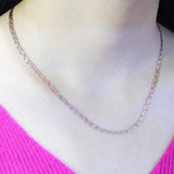 14k Rose Geometric Chains Necklace Light Ladies Jewelry