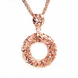 Purple 14K Rose Round Necklace for Women Pendant Jewelry