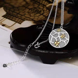 Silver Hetian Jade Plum Blossom Pendant Necklace