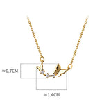 Butterfly Pendant Necklace 925 Sterling Silver Choker Necklace for Women