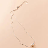 7mm Pearl & Bead Choker Necklace 925 Sterling Silver