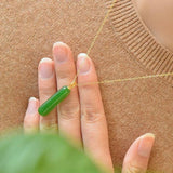 Hetian Green Jade Necklace Pendant, Light Women's Jewelry
