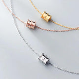 925 Sterling Silver Round Choker Necklace for Women Girls