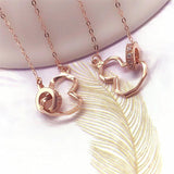 Purple Gourd Necklace 14K Rose Inlaid Crystal Chinese Light Jewelry