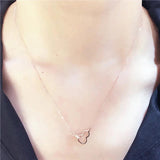 Purple Gourd Necklace 14K Rose Inlaid Crystal Chinese Light Jewelry