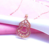 Purple Gourd Pendant 14K Rose Plated Chinese Style Party Jewelry