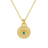 925 Silver Turquoise Round Plate Pendant Necklace Wedding Jewelry