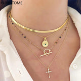 925 Silver Turquoise Round Plate Pendant Necklace Wedding Jewelry