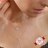 925 Silver Crystal Evil Eye Necklace Diamond Anniversary Gift