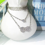 Geometric Twist Shape Women's 925 Silver Pendant Chain