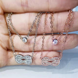 Geometric Twist Shape Women's 925 Silver Pendant Chain