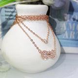 Geometric Twist Shape Women's 925 Silver Pendant Chain
