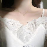 925 Silver Pav? Crystal Cross Pendant Necklace Classic Wedding Party Jewelry