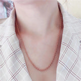 14K Rose Chunky Rope Chain Necklace Hip-Hop Jewelry