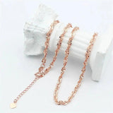 Purple Plated 14K Rose Flower Charm Necklace for Women