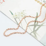 Purple Plated 14K Rose Flower Charm Necklace for Women