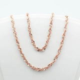 Purple Plated 14K Rose Flower Charm Necklace for Women
