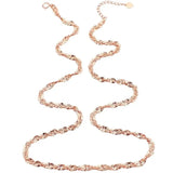 Purple Plated 14K Rose Flower Charm Necklace for Women