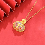 Hetian Jade Oval Pendant Ethnic Necklace