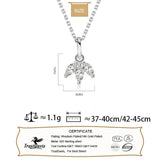 TrustDavis 925 Silver Fish Tail CZ Necklace for Women
