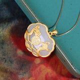 Hetian Chalcedony Dragon Phoenix Pendant