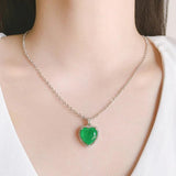 Romantic Heart Shape Diamond Necklace Choker