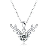 PN2 Stars Necklace With Wings Purple Crystals Choker For Women