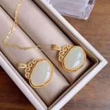 Natural Hetian Chalcedony Pendant Ladies Necklace Chinese Jewelry