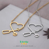 Personalized Name Heart Necklace Stainless Steel Choker