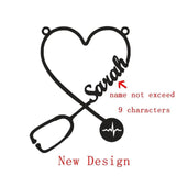 Personalized Name Heart Necklace Stainless Steel Choker
