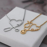 Personalized Name Heart Necklace Stainless Steel Choker
